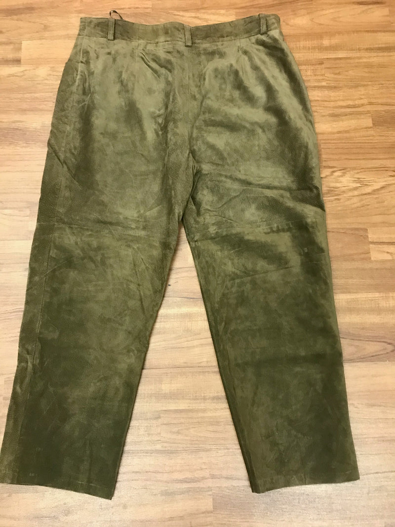 Pantalon de cuir traditionnel taille 50, vert