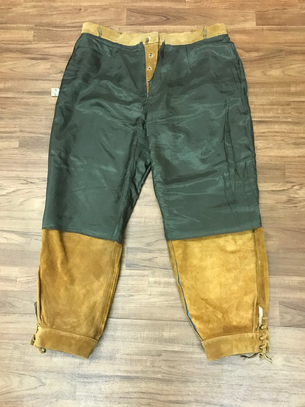 Trachtenlederhose - Kniebund - Damen – Größe 50, sämisch weiches Echtleder von Alphorn, Ansicht 4