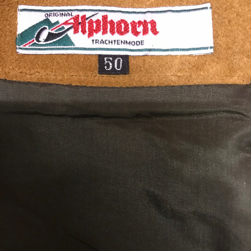 Trachtenlederhose - Kniebund - Damen – Größe 50, sämisch weiches Echtleder von Alphorn, Ansicht 6