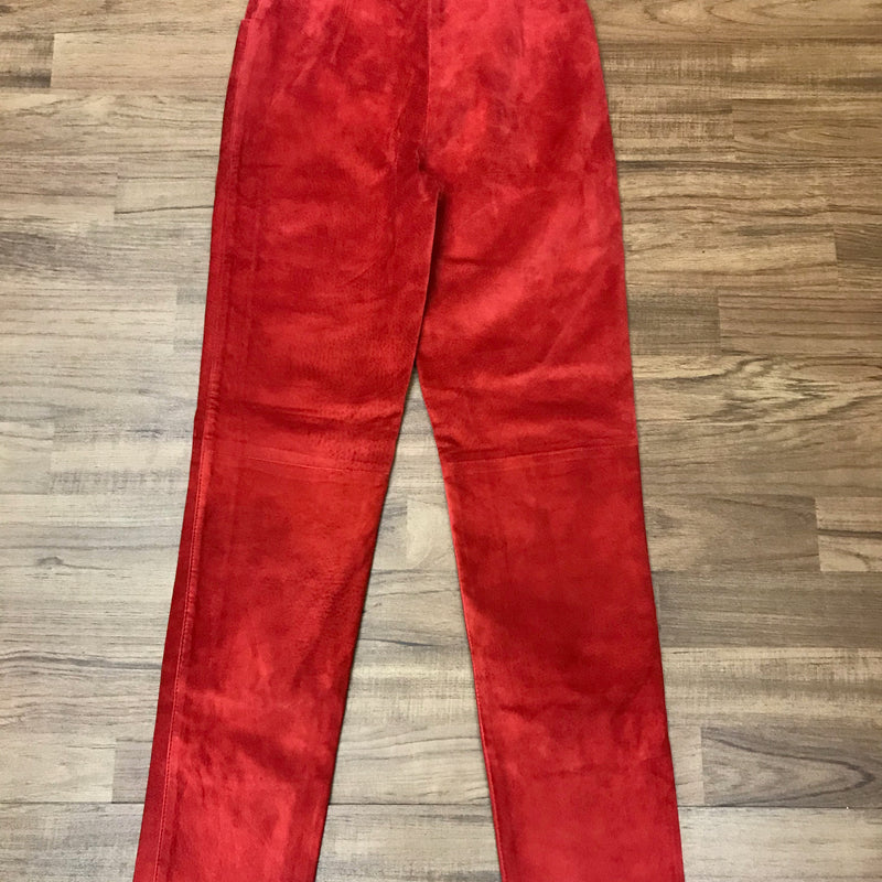 Rote Echtlederhose für Damen – Größe 34 von Natural Life