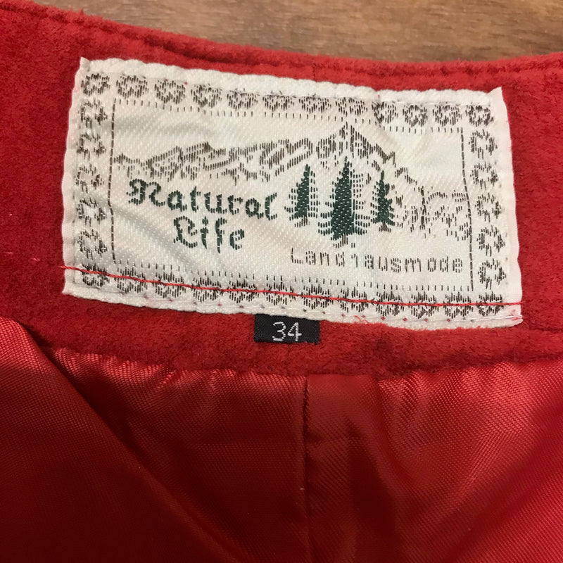 Rote Echtlederhose für Damen – Größe 34 von Natural Life