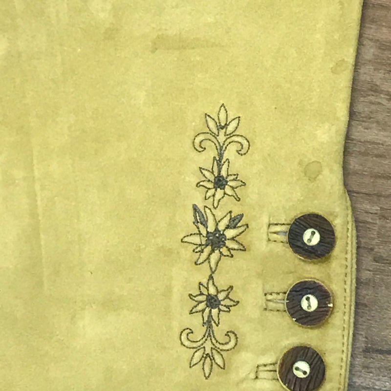 Damen-Trachtenlederhose mit doppelter Knopfleiste – Größe 40