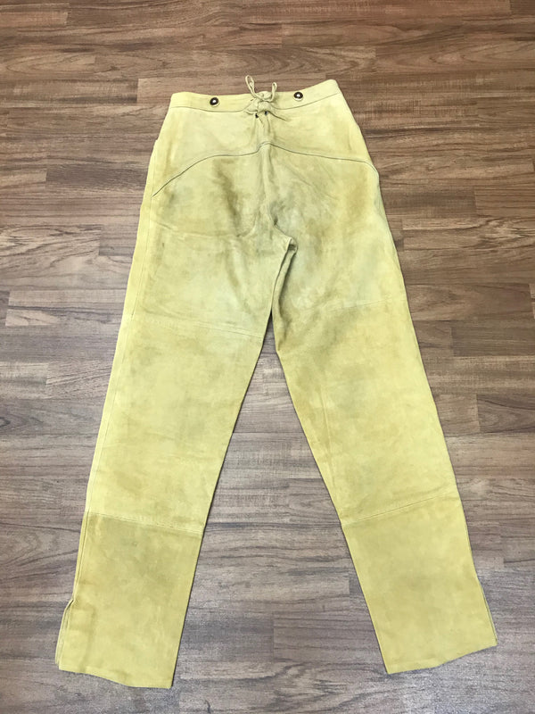 Damen-Trachtenlederhose mit doppelter Knopfleiste – Größe 40