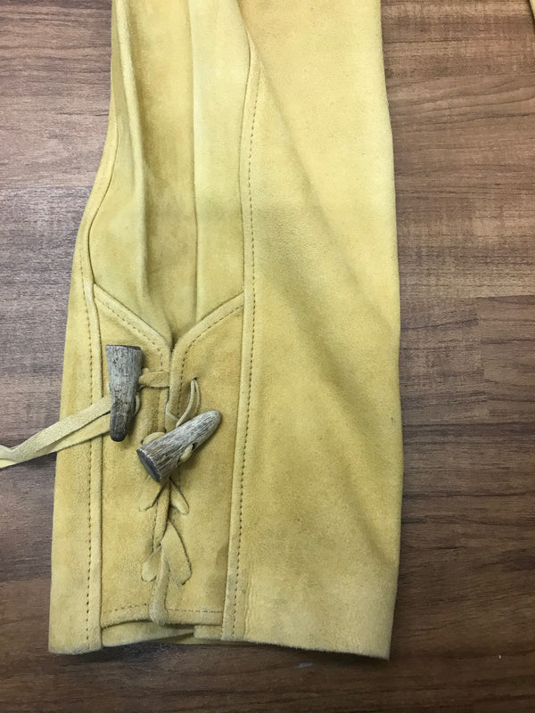 Gelbe Damen-Trachtenlederhose – Größe 36, sämisch weich von Beckert Modell
