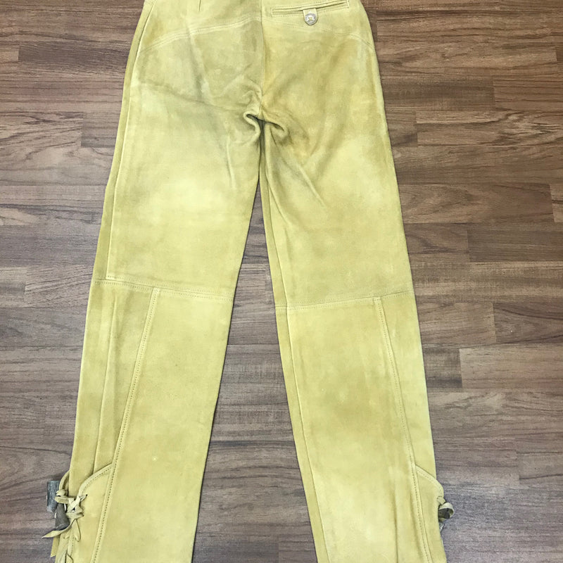 Gelbe Damen-Trachtenlederhose – Größe 36, sämisch weich von Beckert Modell