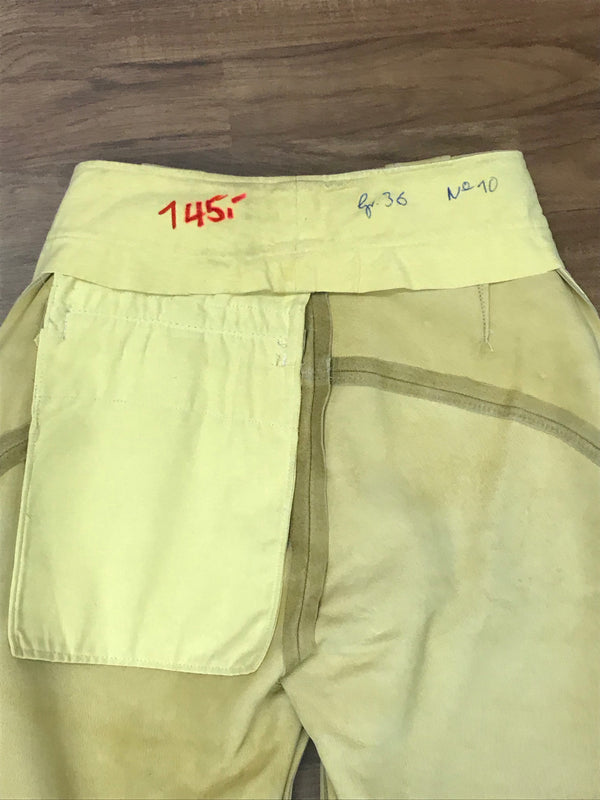 Gelbe Damen-Trachtenlederhose – Größe 36, sämisch weich von Beckert Modell