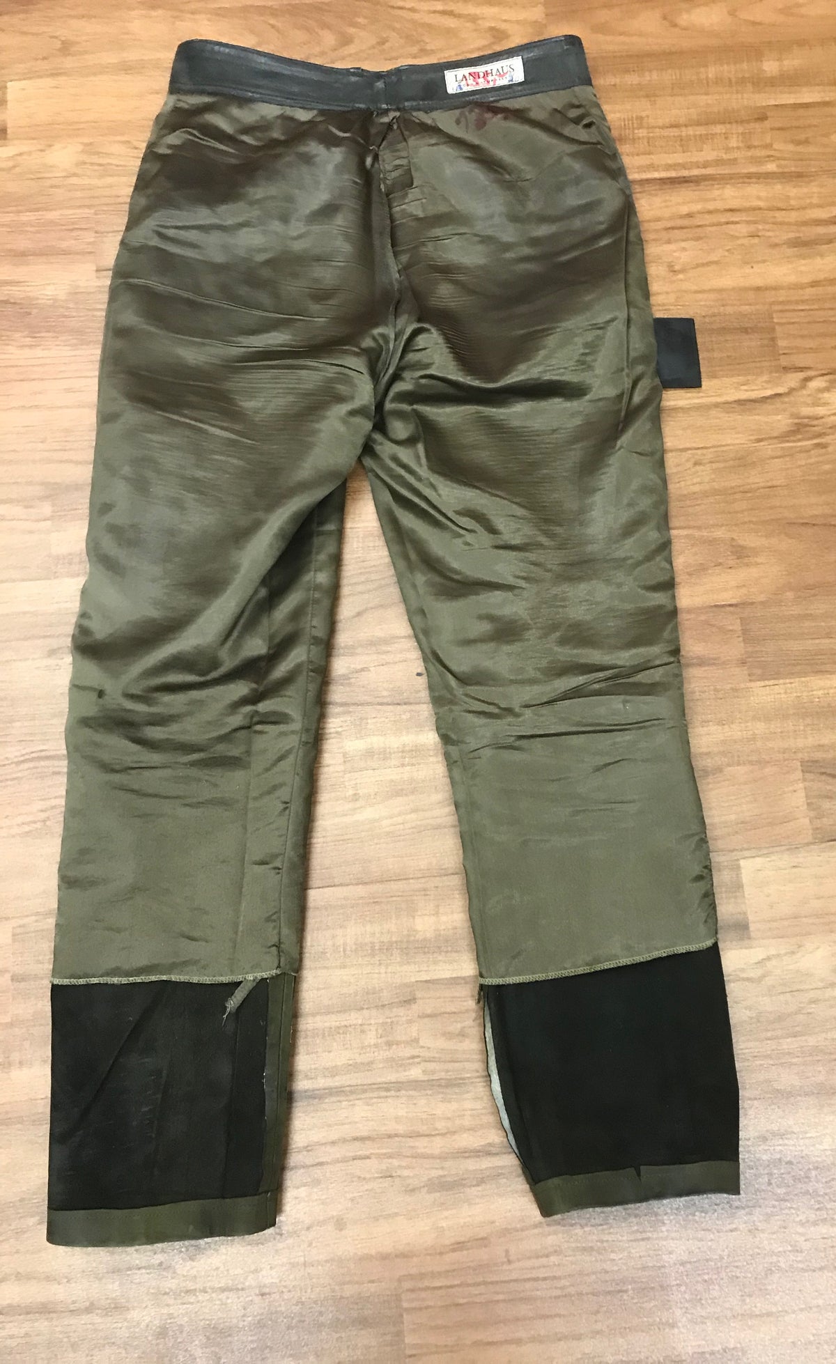 Pantalon de cuir traditionnel taille 42, vert foncé