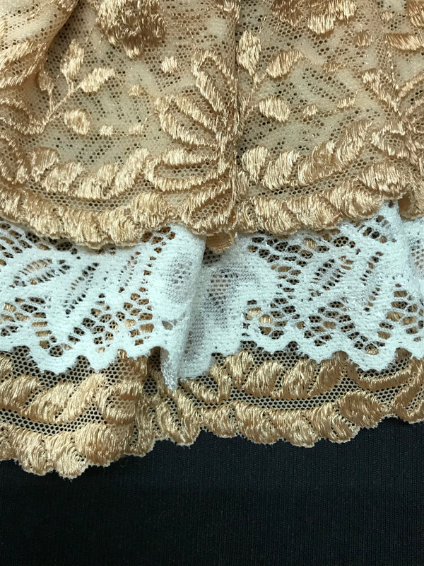 Steampunk Jabot beige, Unikat