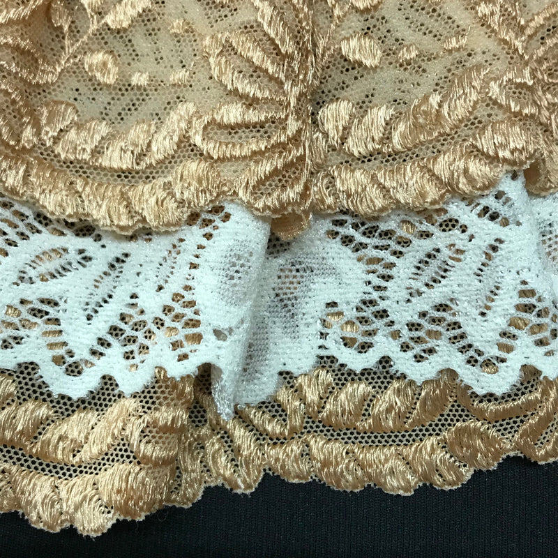 Steampunk Jabot beige, Unikat