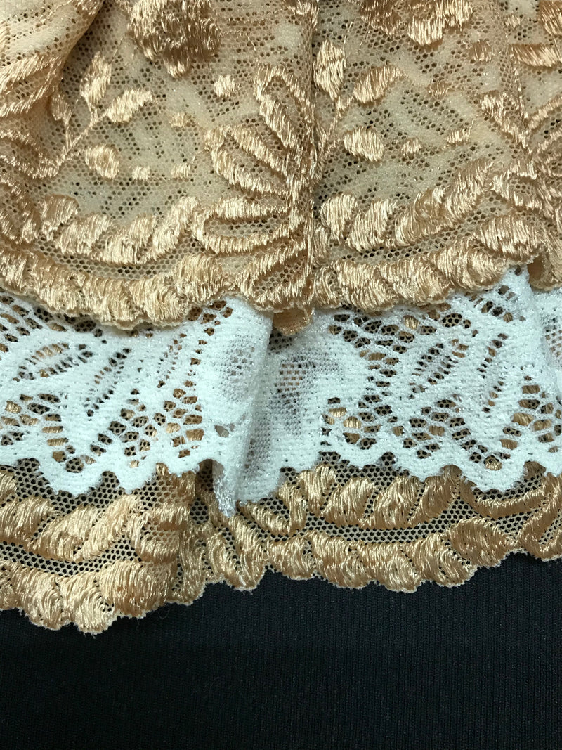 Jabot Steampunk beige, unique