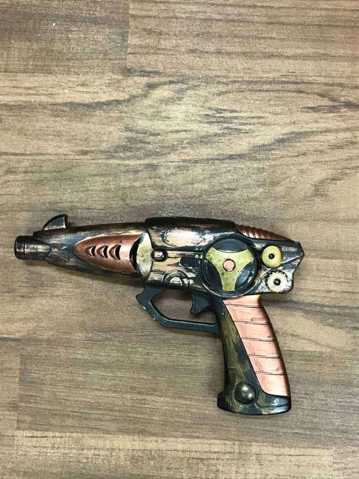 Pistolet Steampunk, noir/or/bronze