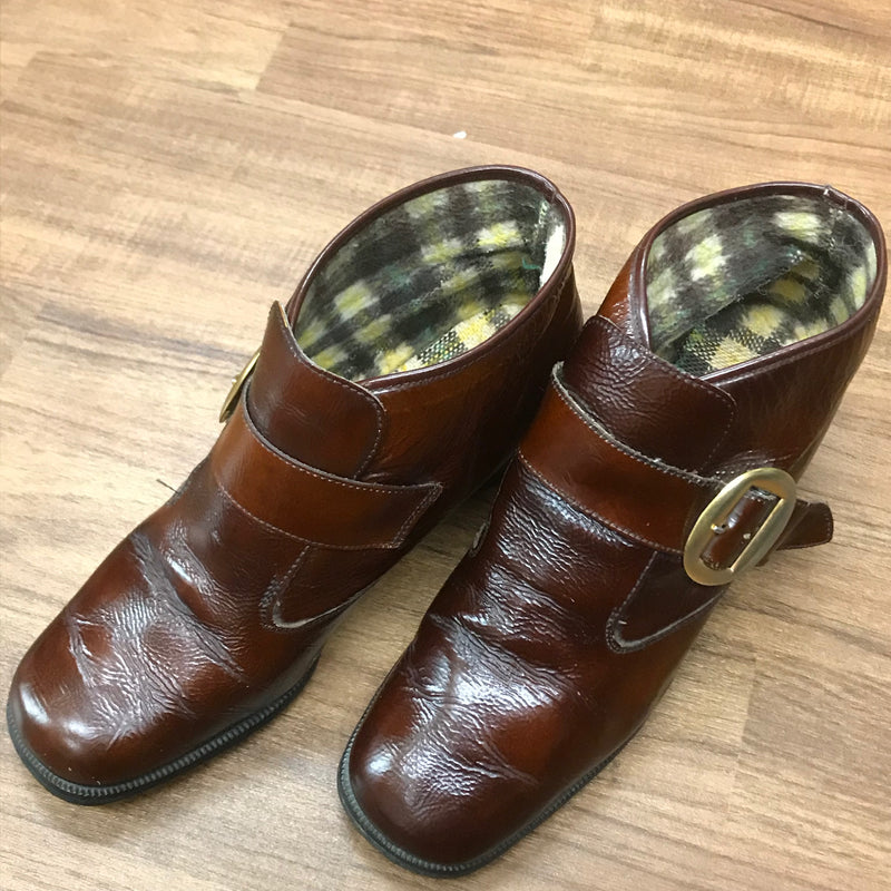 Vintage Schuhe Gr. 40 halbhoch in braun