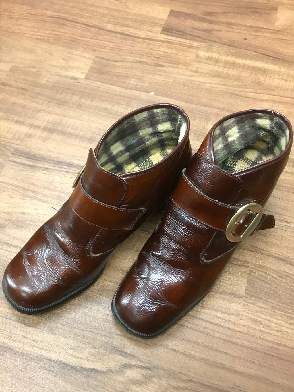 Vintage Schuhe Gr. 40 halbhoch in braun