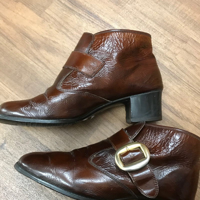 Vintage Schuhe Gr. 40 halbhoch in braun