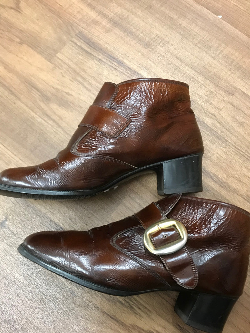 Vintage Schuhe Gr. 40 halbhoch in braun