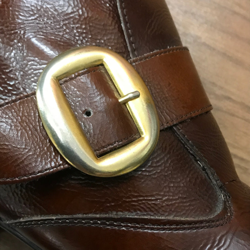 Vintage Schuhe Gr. 40 halbhoch in braun
