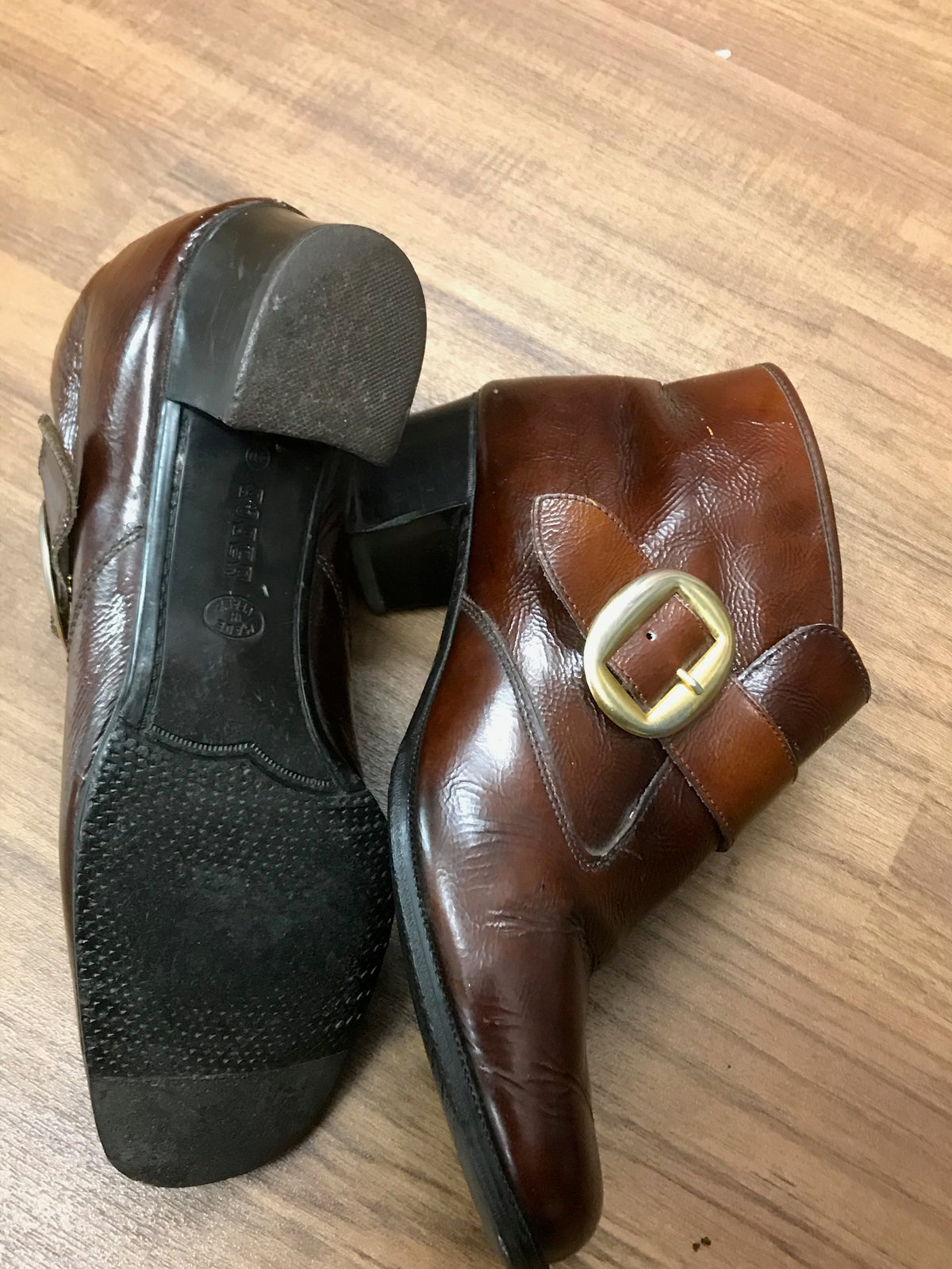 Vintage Schuhe Gr. 40 halbhoch in braun