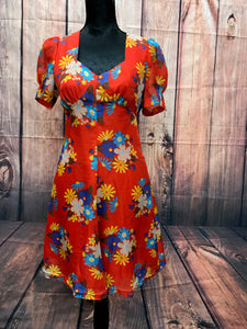 Vintage Blumenkinder Kleid aus den 70zigern Gr.36