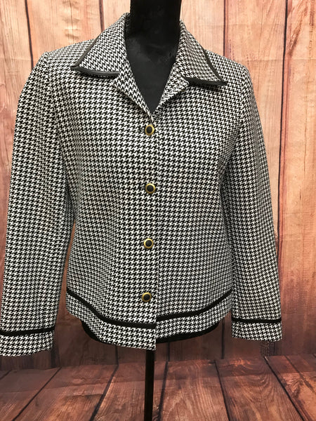 Vintage Jacke in schwarz/weiß Pepita