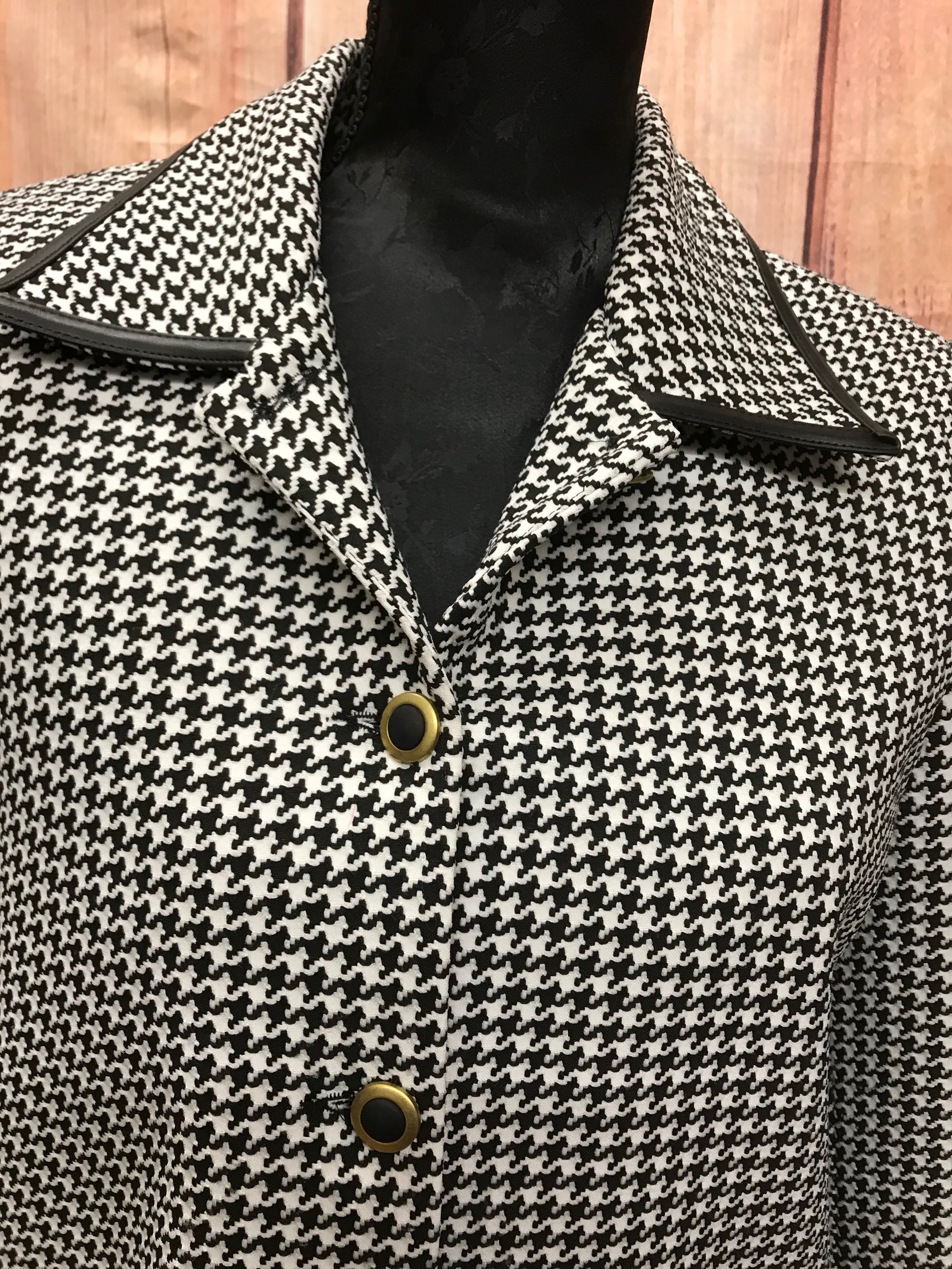 Vintage Jacke in schwarz/weiß Pepita Gr.36