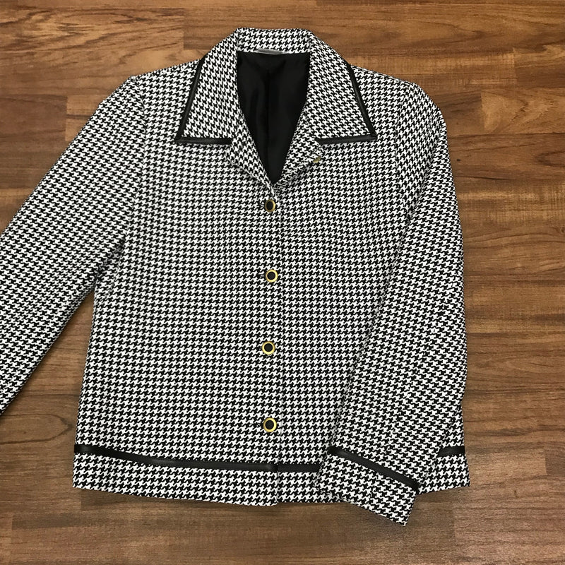 Vintage Jacke in schwarz/weiß Pepita
