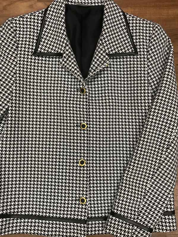 Vintage Jacke in schwarz/weiß Pepita