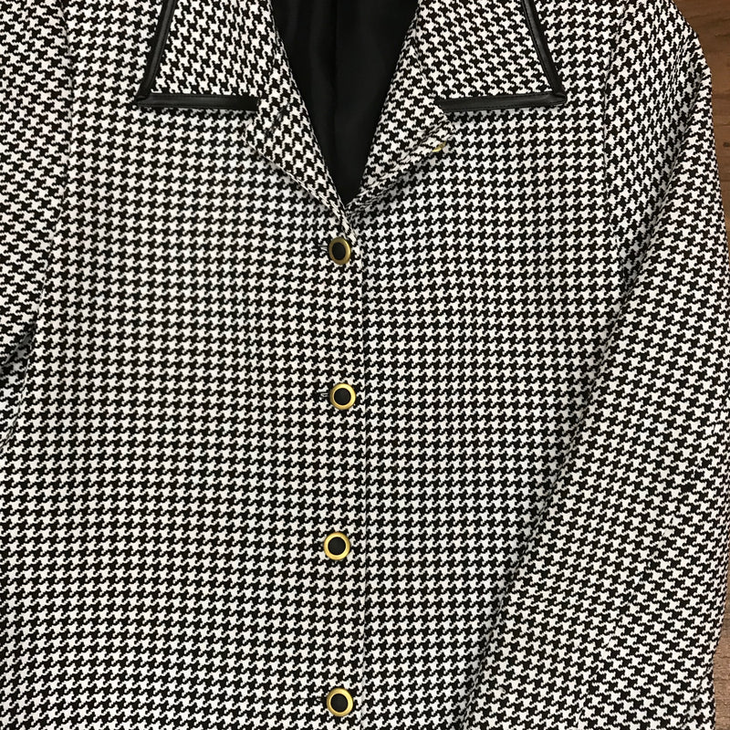 Vintage Jacke in schwarz/weiß Pepita