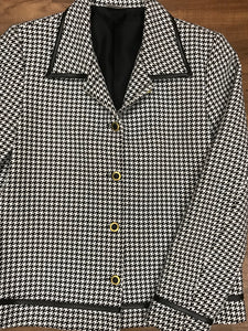 Vintage Jacke in schwarz/weiß Pepita