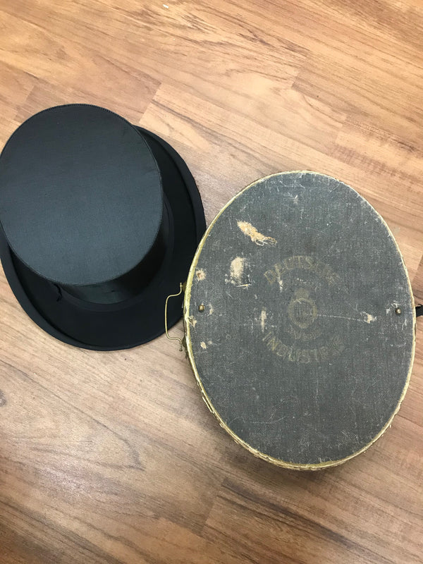Chapeau Claque Zylinder mit Hutschachtel Gr.56