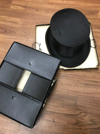 Chapeau Chapeau Claque avec boîte à chapeau taille 56 