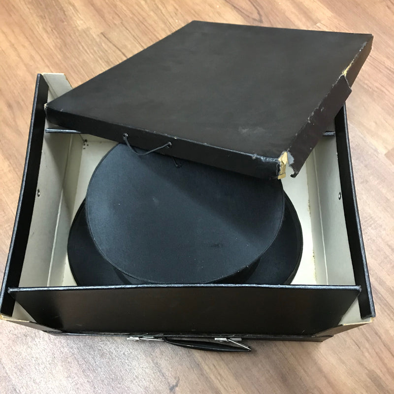 Vintage Chapeau Claque Hut mit Hutschachtel Gr.56