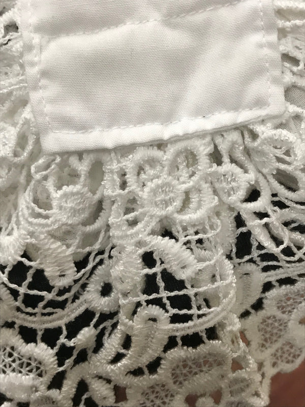 Vintage Jabot, Halsbinde, Halsrüsche aus Baumwolle