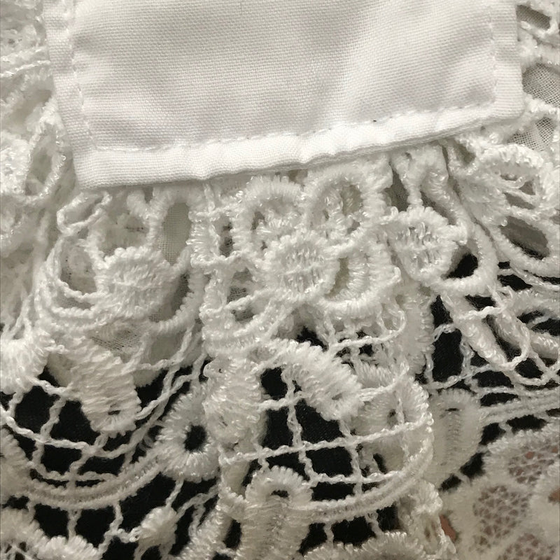 Vintage Jabot, Halsbinde, Halsrüsche aus Baumwolle