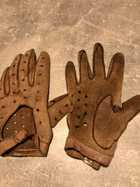 Gants de voiture anciens vintage, marron