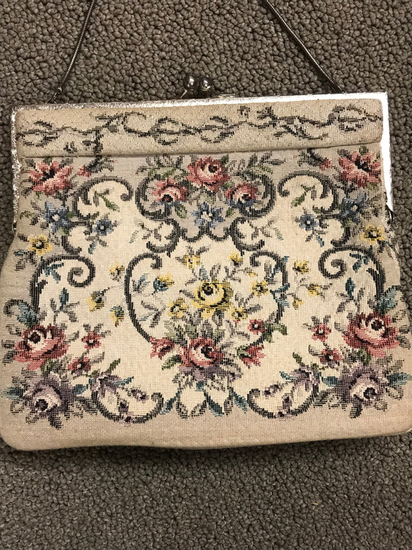 Gobelin Damen Handtasche Florales Design 