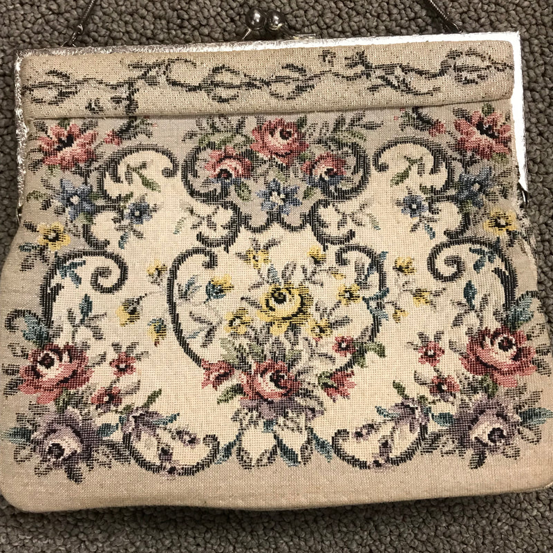 Gobelin Damen Handtasche Florales Design 