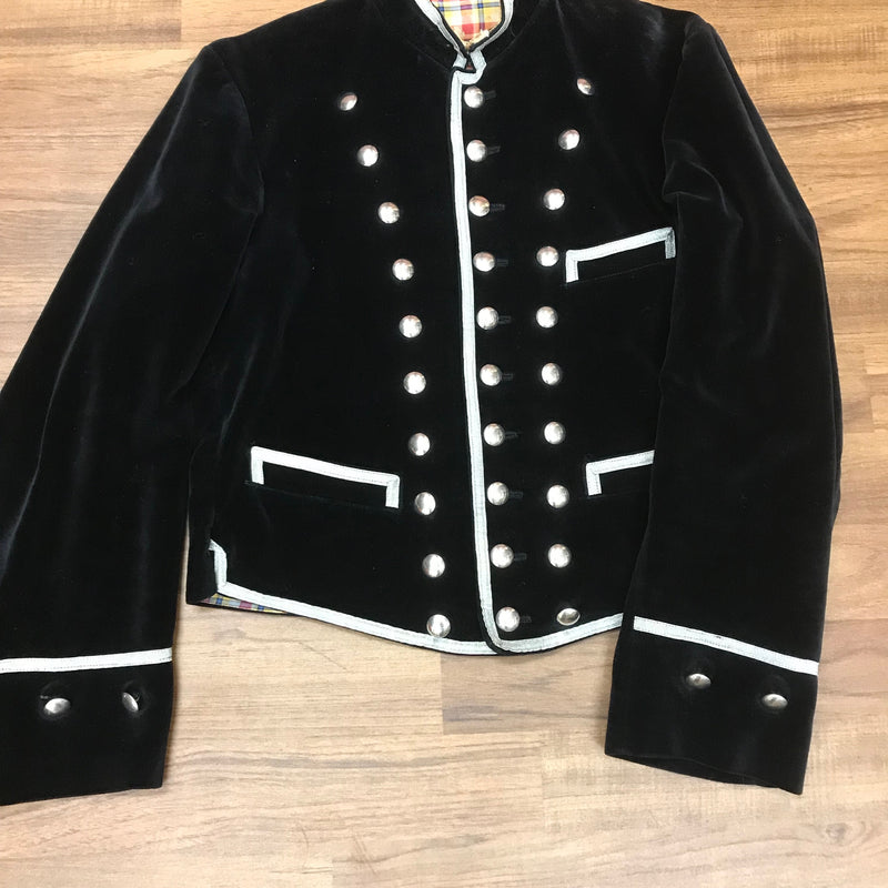 Antike Uniformjacke Samtjacke Dreireiher
