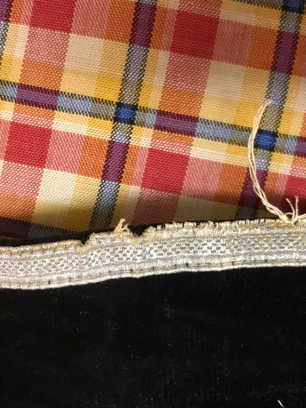 Antike Uniformjacke Samtjacke Dreireiher ca. Gr.44 Schwarzer Samt