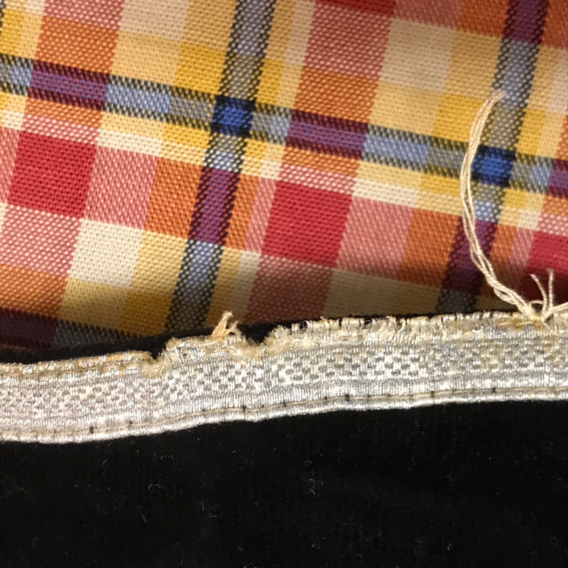 Antike Uniformjacke Samtjacke Dreireiher ca. Gr.44 Schwarzer Samt