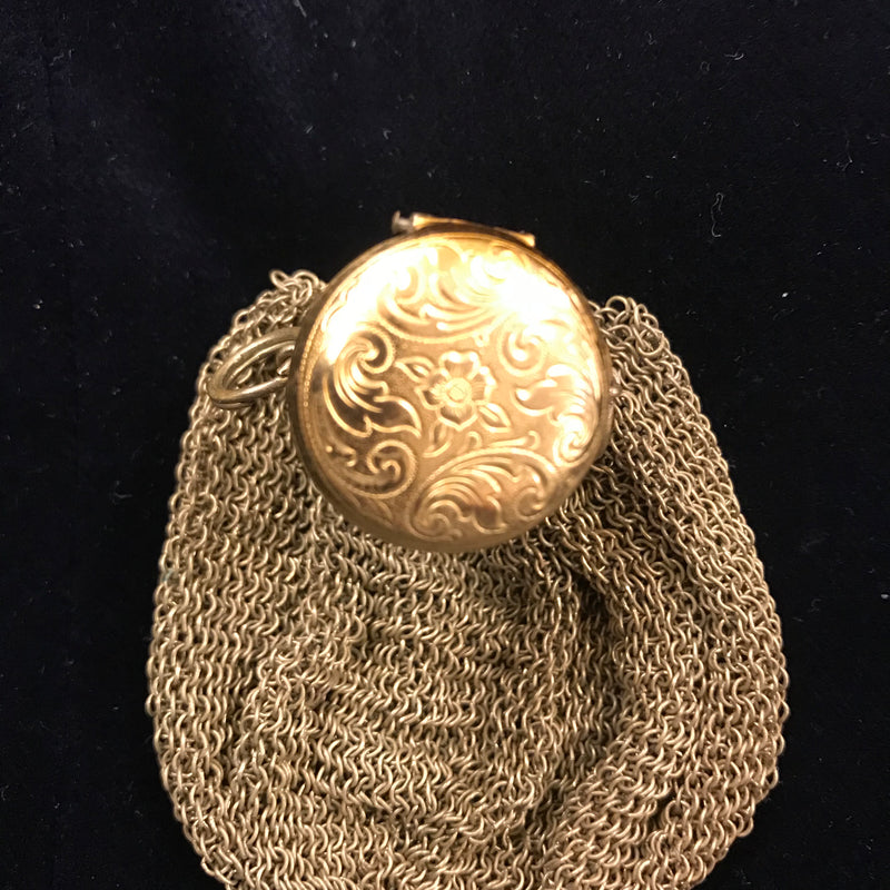 Antike Damen Handtasche mit expandierender Öffnung Beuteltasche