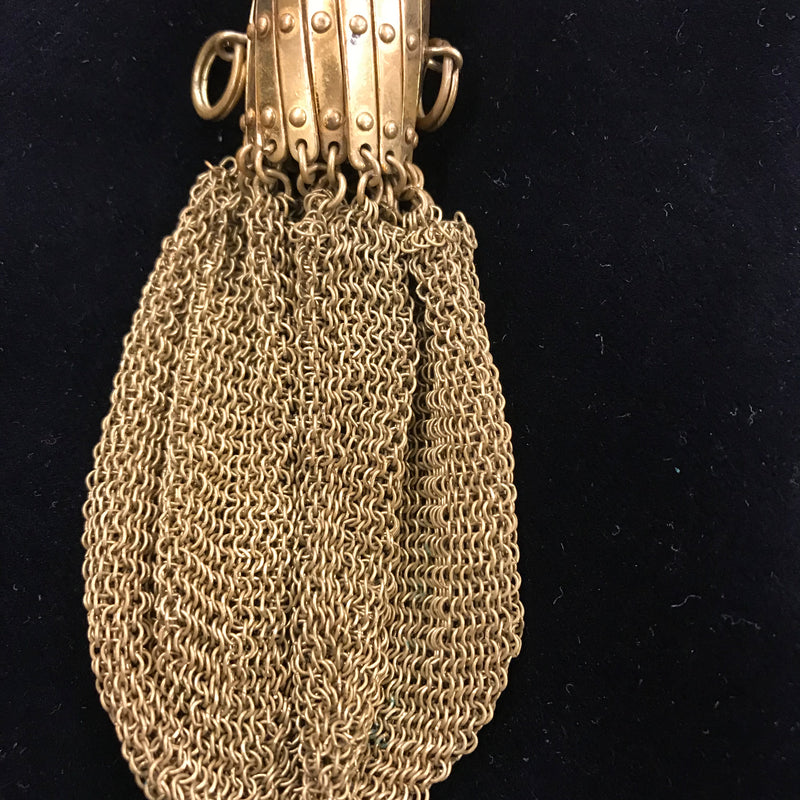 Antike Damen Handtasche mit expandierender Öffnung Beuteltasche