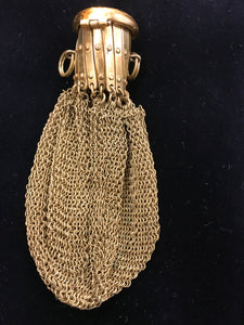 Antike Damen Handtasche mit expandierender Öffnung Beuteltasche