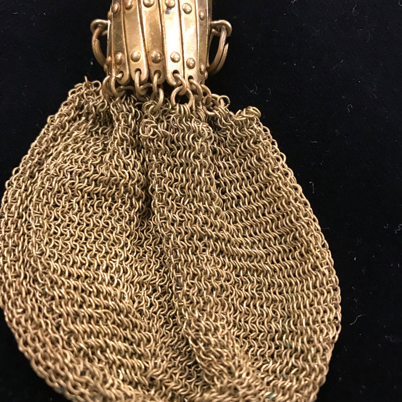 Antike Damen Handtasche mit expandierender Öffnung Beuteltasche