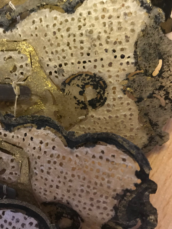 Antiker Handfächer spätes 19.Jahrhundert (skin parchment)