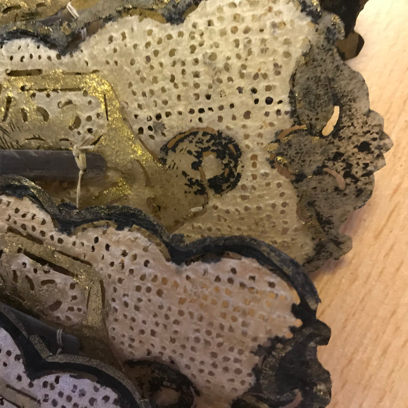 Antiker Handfächer spätes 19.Jahrhundert (skin parchment)