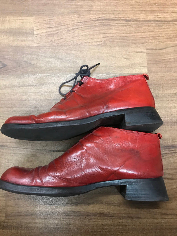 Vintage Schuhe Halbhoch Gr.41 rot