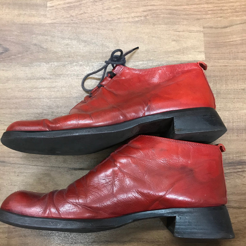 Vintage Schuhe Halbhoch Gr.41 rot