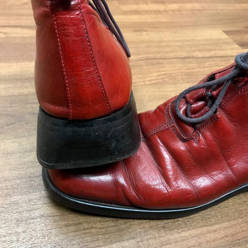 Vintage Schuhe Halbhoch Gr.41 rot