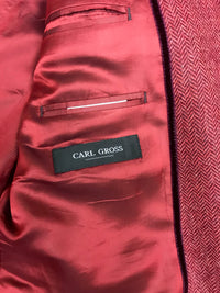 Veste Carl Gross taille 118, rouge vin 