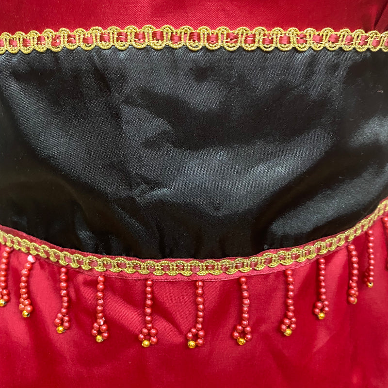20er Jahre Kleid, Damen-Kostüm rot, Pailletten und Fransen Gr.36  Unikat